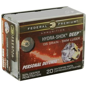 FED HYDRA-SHOK DEEP 9MM 135GR HP 20/