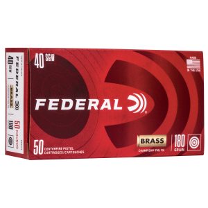 FED CHAMP 40S&W 180GR FMJ BRSS 50/1