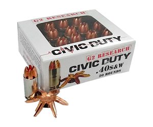 G2R CIVIC DUTY 40S&W 122GR 20/500
