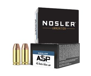 NOSLER ASP 45ACP 185GR HG JHP 20/400