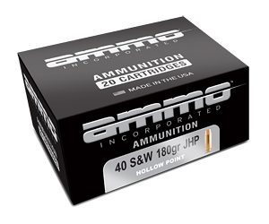 AMMO INC 40 S&W 180GR JHP 20/200